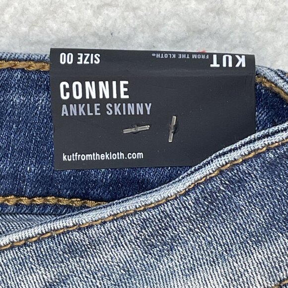 Kut from the Kloth Connie Ankle Skinny Womens 00 Denim Blue Jeans 25x26 NWT - Picture 12 of 16